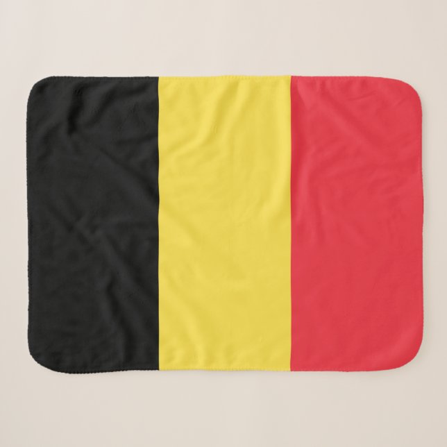 Patriotische belgische Flagge Sherpadecke (Vorderseite (Horizontal))