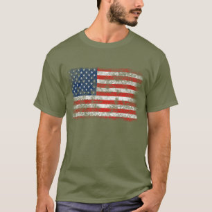 Patriotische beschädigte amerikanische Flagge T-Shirt