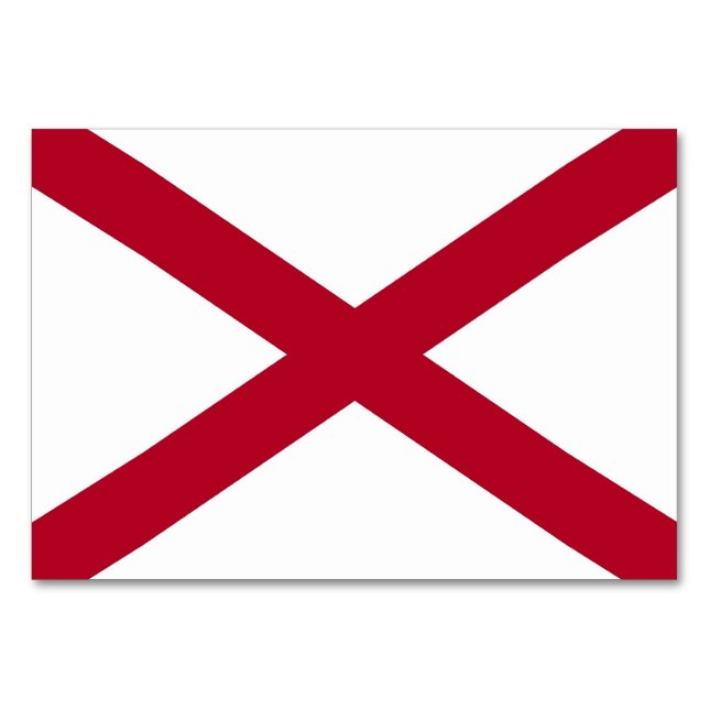 Patriotische, besondere Tischkarte mit Flagge von  Tischnummer (Vorderseite)
