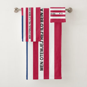 Patriotische Bikini-Atoll-Flagge Badhandtuch Set