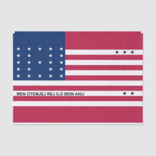 Patriotische Bikini-Atoll-Flagge Seidenpapier