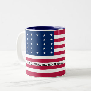 Patriotische Bikini-Atoll-Flagge Zweifarbige Tasse