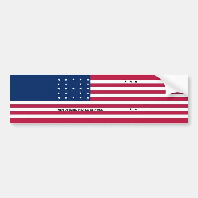 Patriotische Bikini-Atollflagge Autoaufkleber (Vorne)