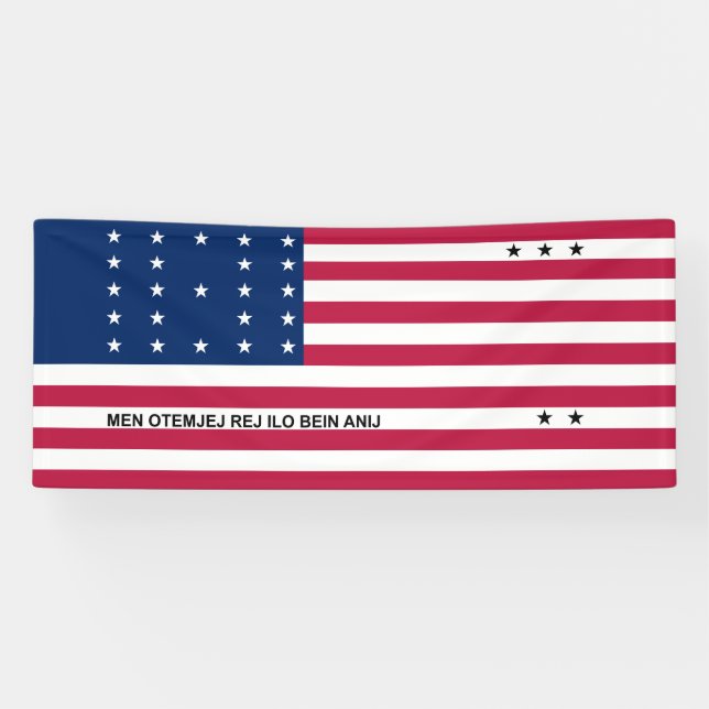 Patriotische Bikini-Atollflagge Banner (Horizontal)