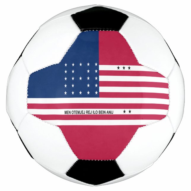 Patriotische Bikini-Atollflagge Fußball (Vorderseite)