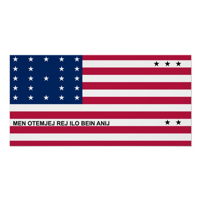 Patriotische Bikini-Atollflagge Poster (Vorderseite)