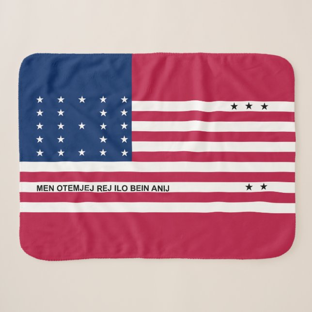 Patriotische Bikini-Atollflagge Sherpadecke (Vorderseite (Horizontal))
