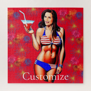 Patriotische Bikini Fitness Modell Thunder_Cove