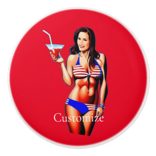 Patriotische Bikini Fitness Modell Thunder_Cove Keramikknauf