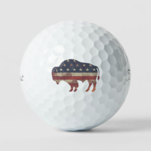 Patriotische Bison-Golfbälle Golfball