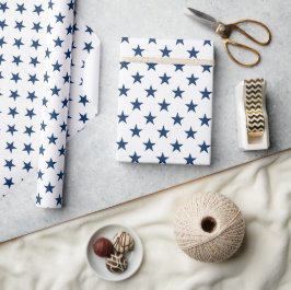Patriotische blaue Sterne Amerikanisch Geschenkpapier