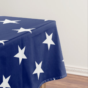 Patriotische blaue weiße Sterne Moderner Spaß Tischdecke