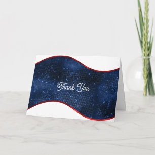 Patriotische blaue Welle Dankeskarte