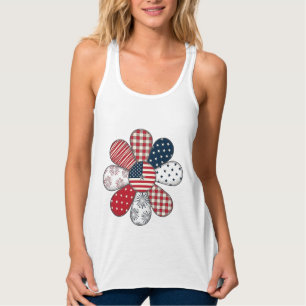 Patriotische Blume Vintage Vektor-Shirt Design_1 Tank Top