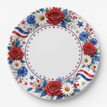 Patriotische Blumen Amerikanische Unabhängigkeitsf