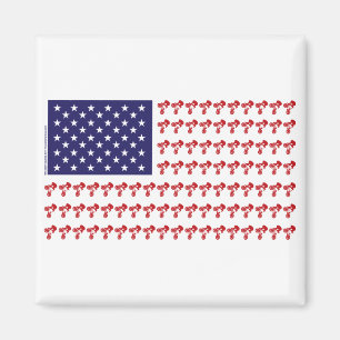 Patriotische BMX Biker American Flag Magnet
