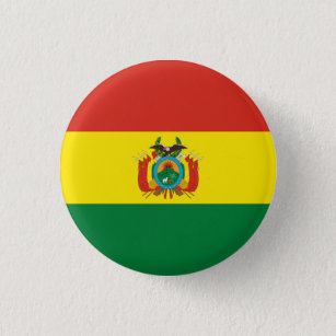 Patriotische Bolivienflagge Button