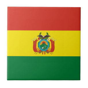 Patriotische Bolivienflagge Fliese