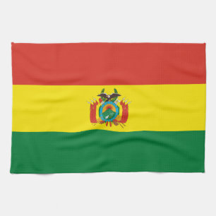 Patriotische Bolivienflagge Geschirrtuch