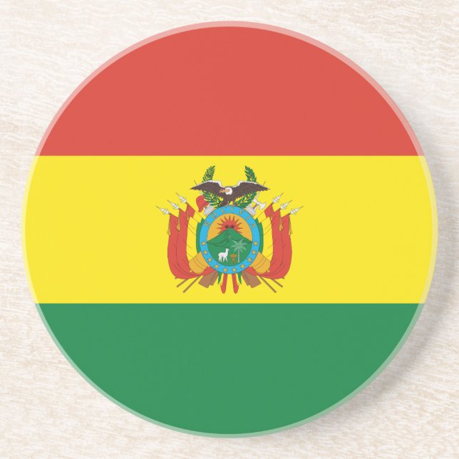 Patriotische Bolivienflagge Getränkeuntersetzer (Vorne)