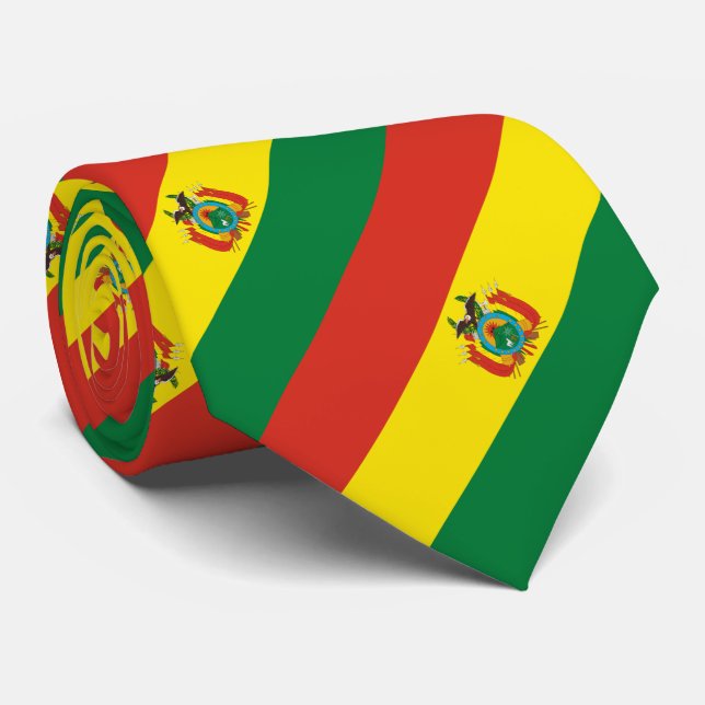 Patriotische Bolivienflagge Krawatte (Gerollt)