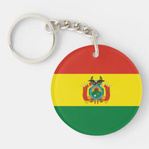 Patriotische Bolivienflagge Schlüsselanhänger