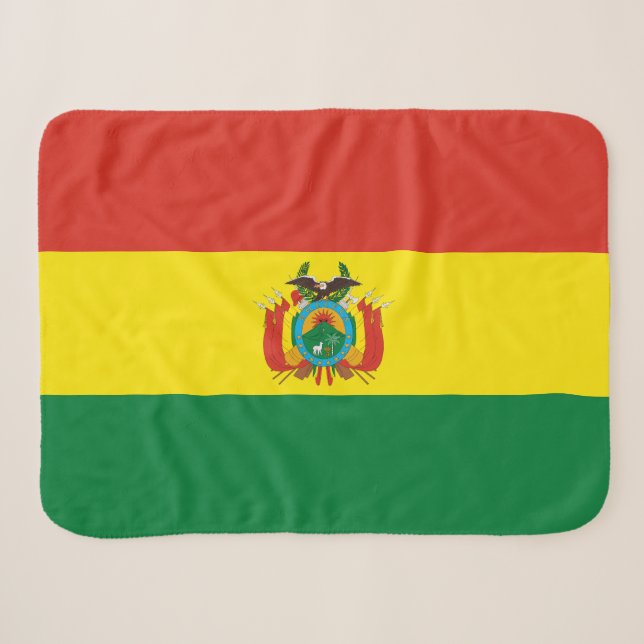 Patriotische Bolivienflagge Sherpadecke (Vorderseite (Horizontal))