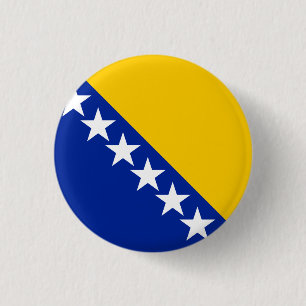 Patriotische bosnisch-herzegowinische Flagge Button