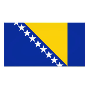 Patriotische bosnisch-herzegowinische Flagge Fotodruck