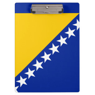 Patriotische bosnisch-herzegowinische Flagge Klemmbrett
