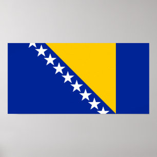 Patriotische bosnisch-herzegowinische Flagge Poster