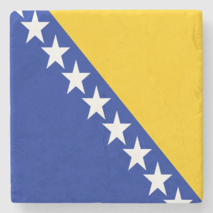 Patriotische bosnisch-herzegowinische Flagge Steinuntersetzer