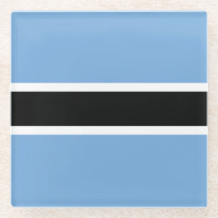 Patriotische Botswana-Flagge Glasuntersetzer
