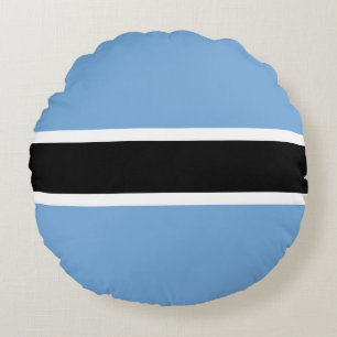 Patriotische Botswana-Flagge Runde Kissen
