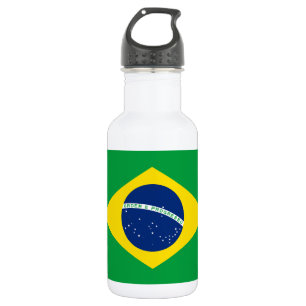 Patriotische Brasilien-Flagge Edelstahlflasche