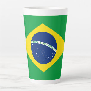 Patriotische Brasilien-Flagge Milchtasse