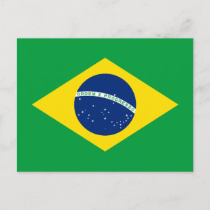 Patriotische Brasilien-Flagge Postkarte