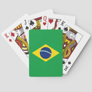 Patriotische Brasilienflagge Spielkarten
