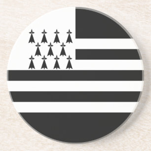 Patriotische Bretagne-Flagge Getränkeuntersetzer