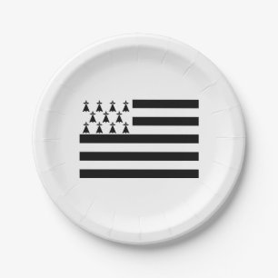 Patriotische Bretagne-Flagge Pappteller