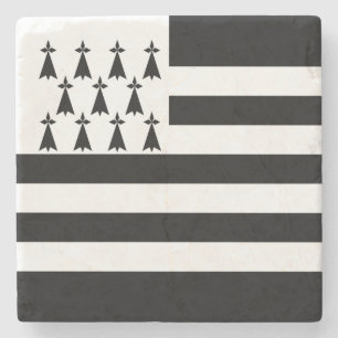 Patriotische Bretagne-Flagge Steinuntersetzer