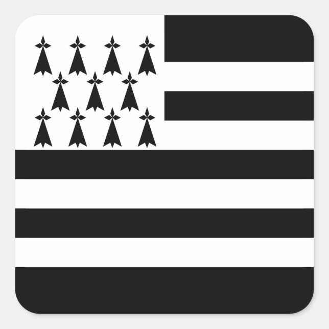 Patriotische Bretagne Quadratischer Aufkleber (Vorderseite)