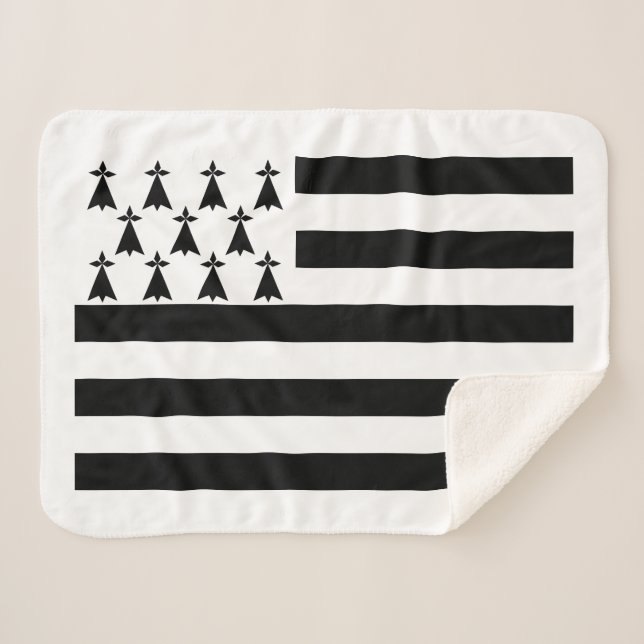 Patriotische Bretagne Sherpadecke (Vorderseite (Horizontal))
