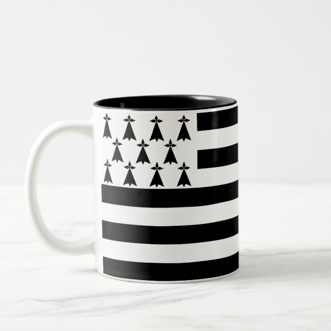 Patriotische Bretagne Zweifarbige Tasse (Links)