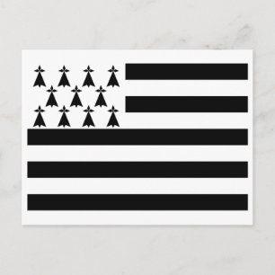 Patriotische bretonische Flagge Postkarte