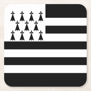 Patriotische bretonische Flagge Rechteckiger Pappuntersetzer