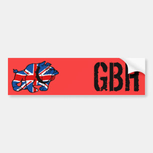 Patriotische britische Bulldogge Autoaufkleber