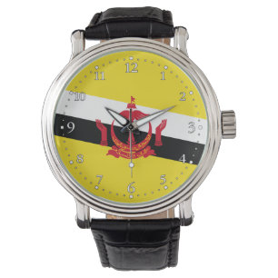Patriotische Brunei-Flagge-Uhr Armbanduhr