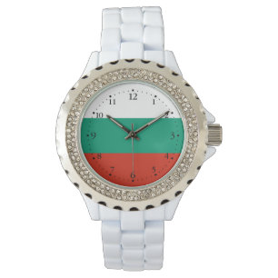 Patriotische bulgarische Flagge Armbanduhr