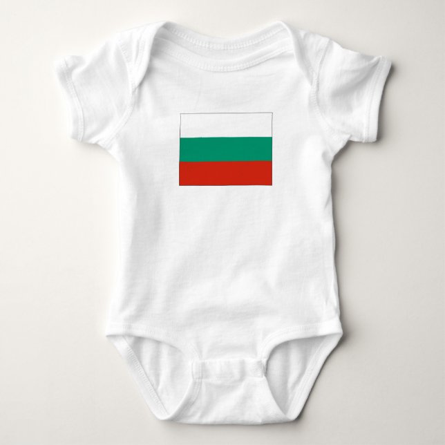 Patriotische Bulgarische Flagge Baby Strampler (Vorderseite)